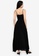 ZALORA BASICS black Deep V Maxi Dress with Slit D3D57AAD725D3CGS_2