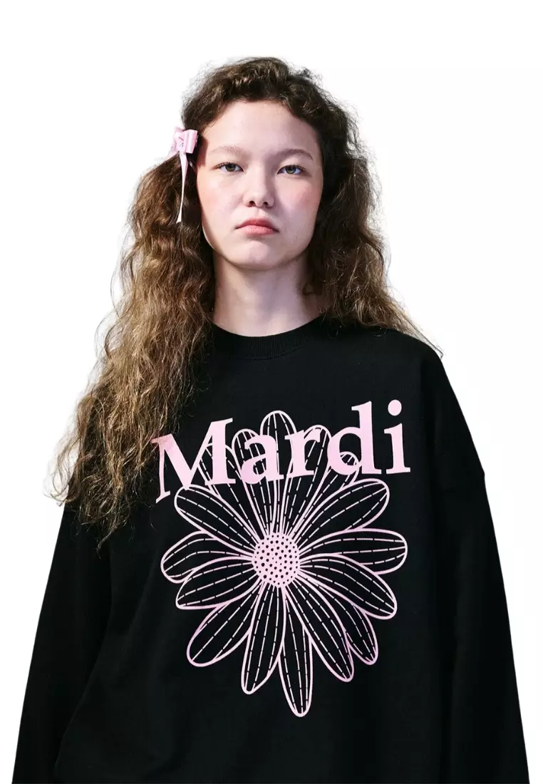 Sweatshirt Flowermardi - Black Pink