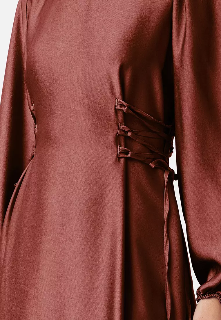 Burgundy Straight Maxi Long Fitted Evening Dress