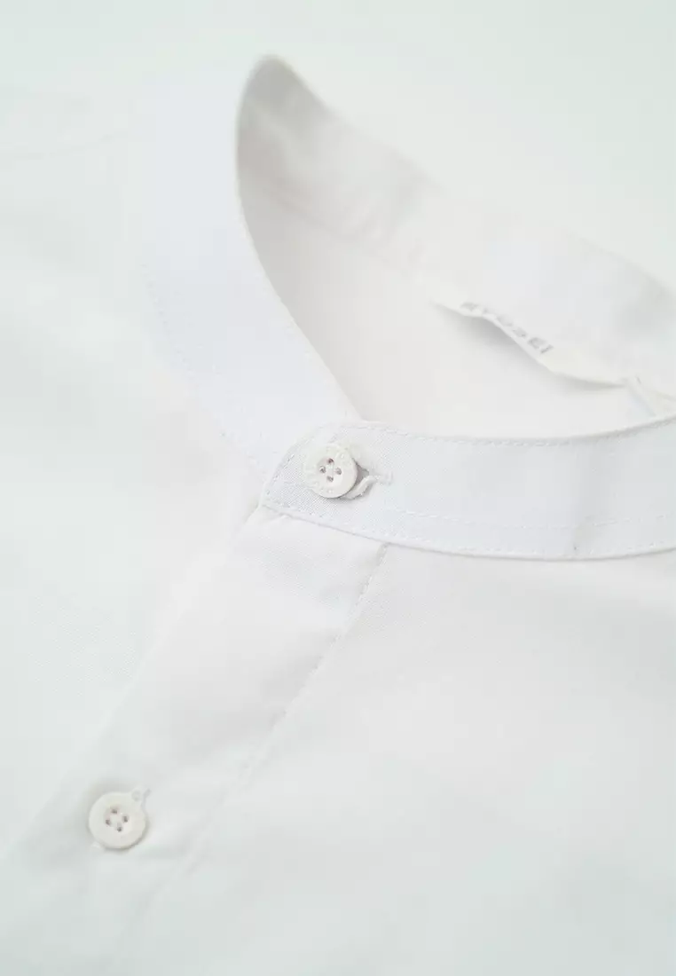 Ramadan Series | Ryusei Kemeja Kerah Koko Lengan Pendek Mikata CMB Blue Denim