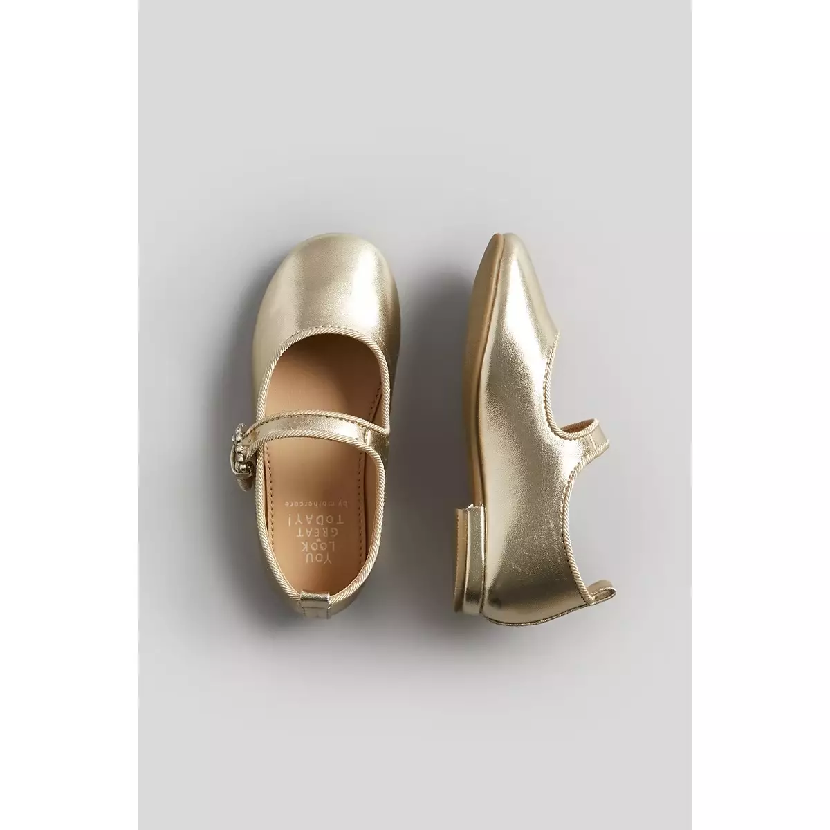 Mothercare Gold Ballerina Shoes - Sepatu Anak Perempuan (Kuning)