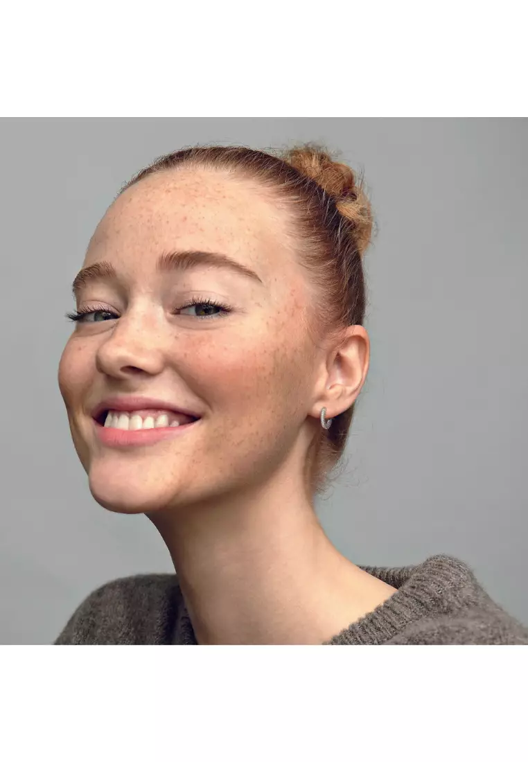 Pavé Heart Hoop Earrings