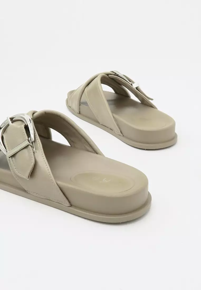 Slide On Flat Sandals