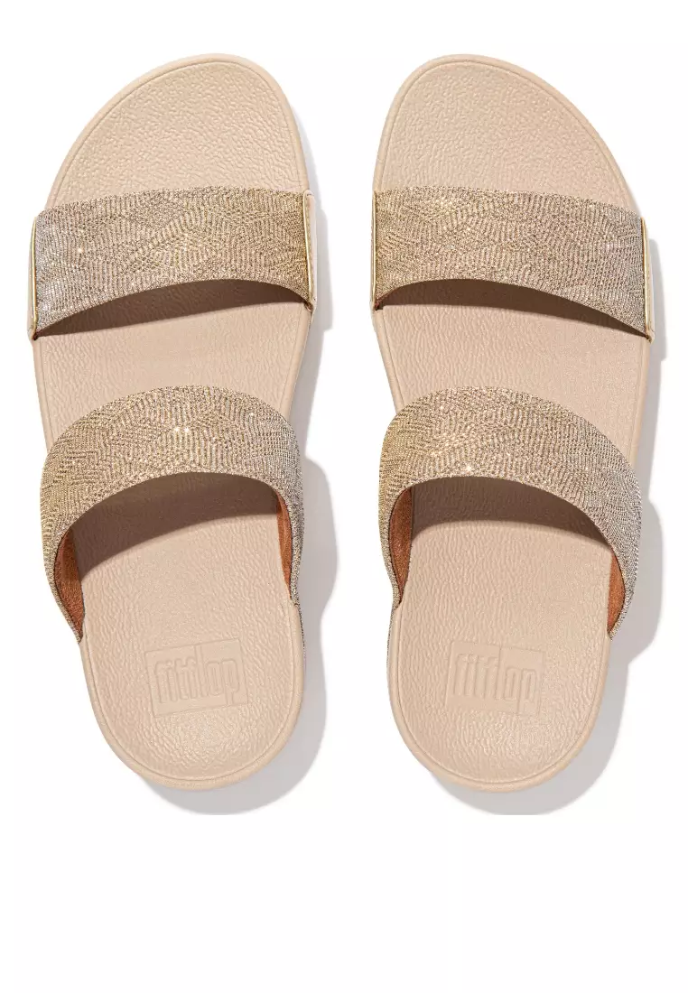 FitFlop LULU Women's Glitz Slides - Platino (ET6-675)