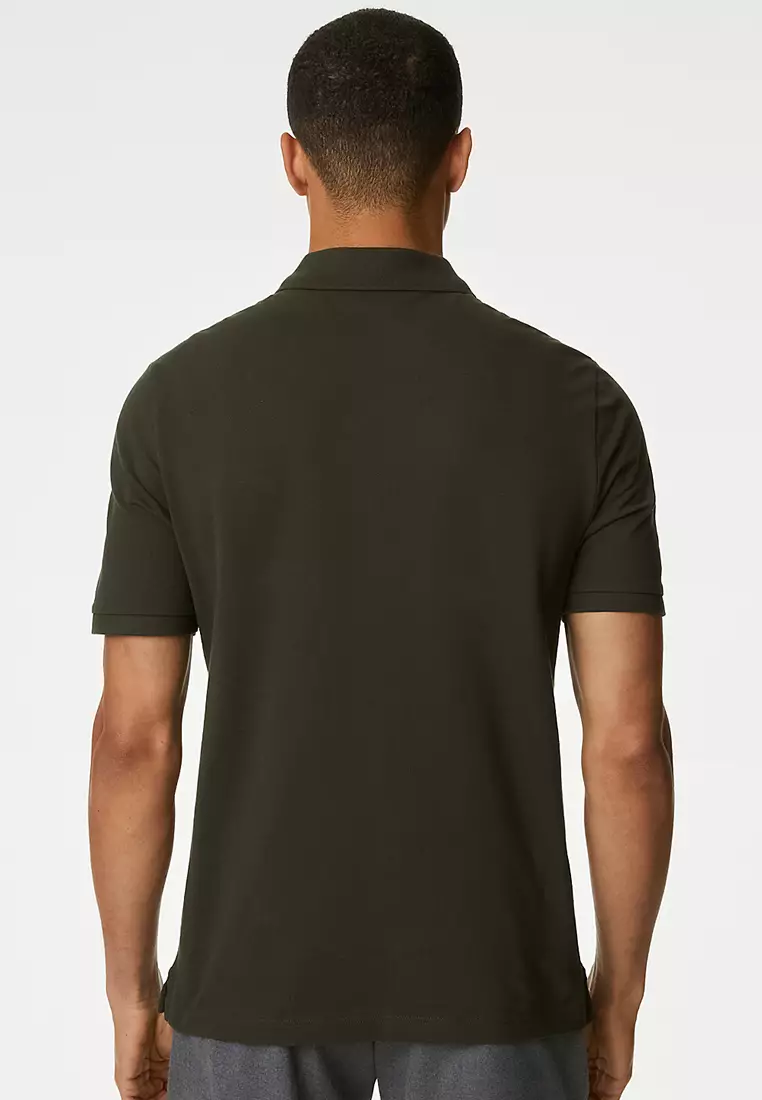 Pure Cotton Pique Polo Shirt