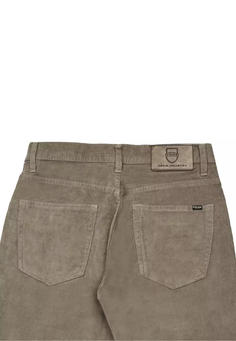 POLICE Celana Corduroy Premium Panjang Regular Fit Pria