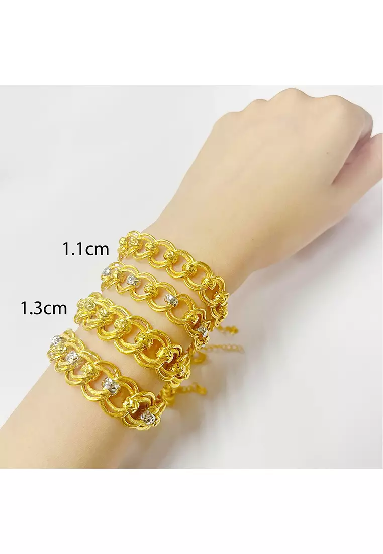 375/9K Gold Coco Candy Bracelet T028 (1.30CM)