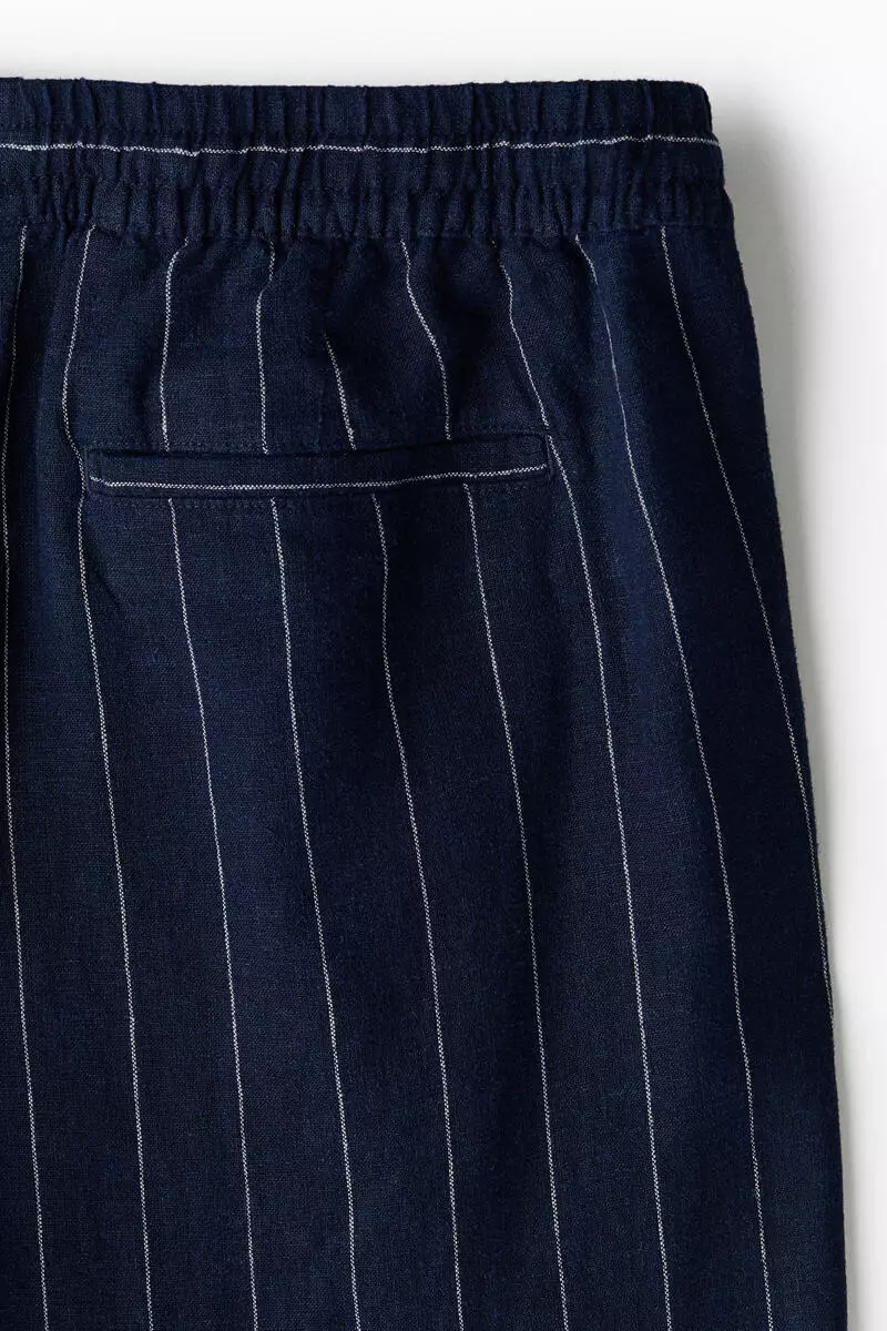 Relaxed Fit Linen-blend trousers
