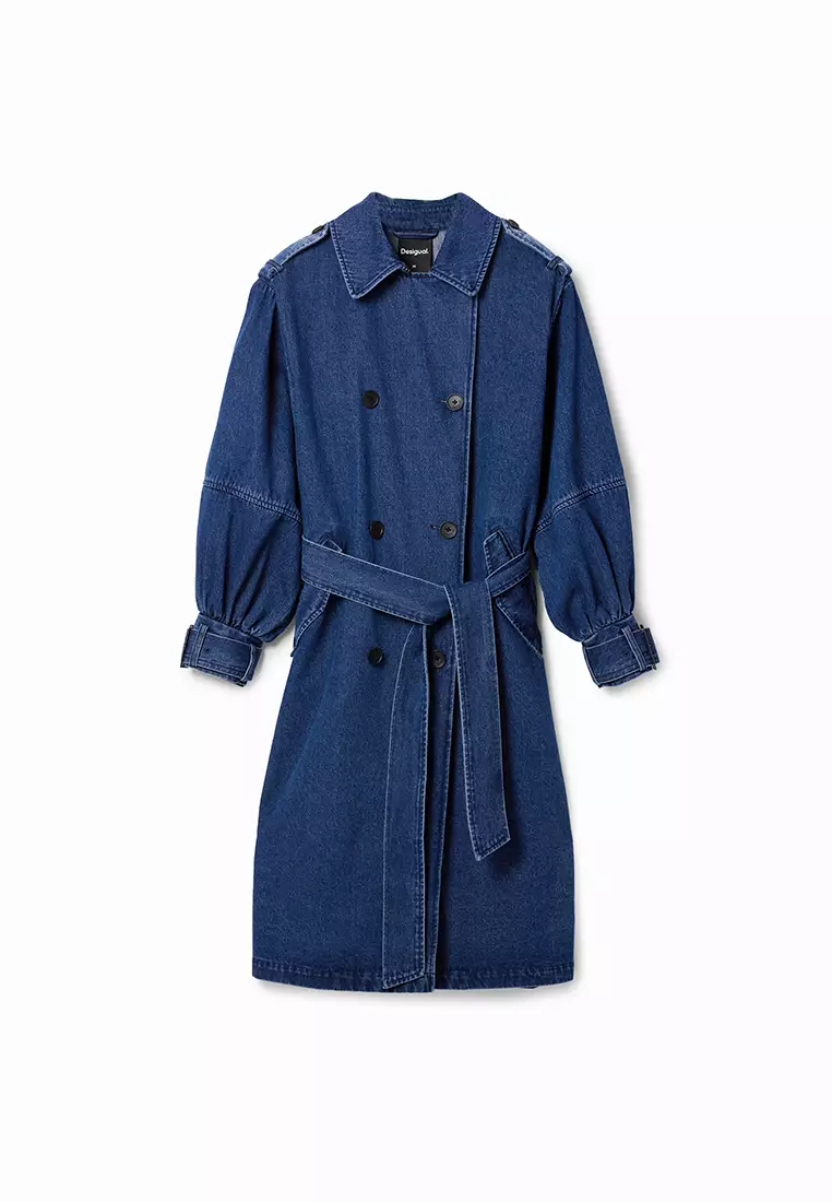 Desigual Woman Denim Trench Coat.