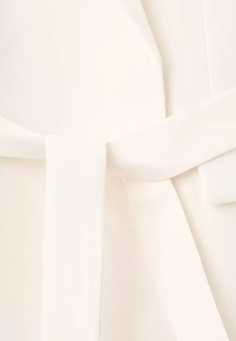 Suit Jacket With Waist Tie