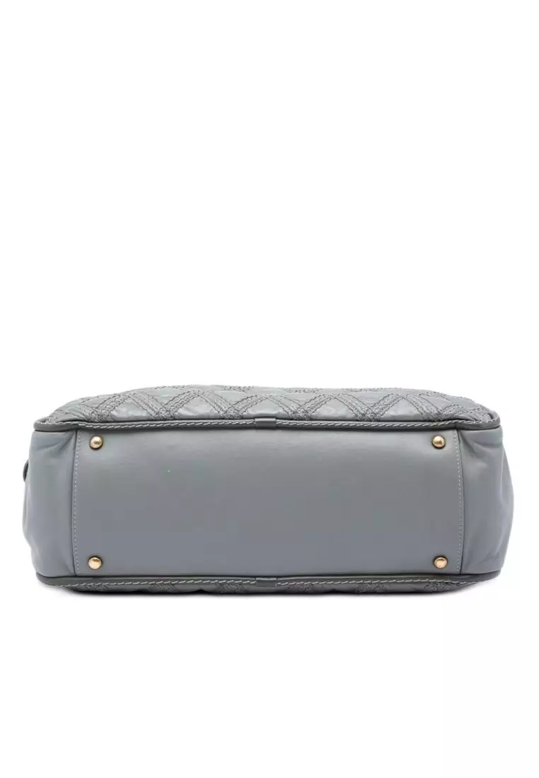 Pre-Loved Chanel Cc Quilted Calfskin Triptych Tote