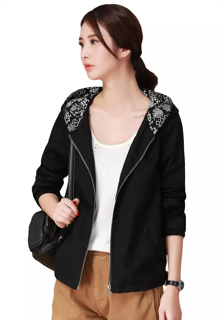 Buy Its Me Casual Hood Zipper Jacket 2025 Online ZALORA Philippines
