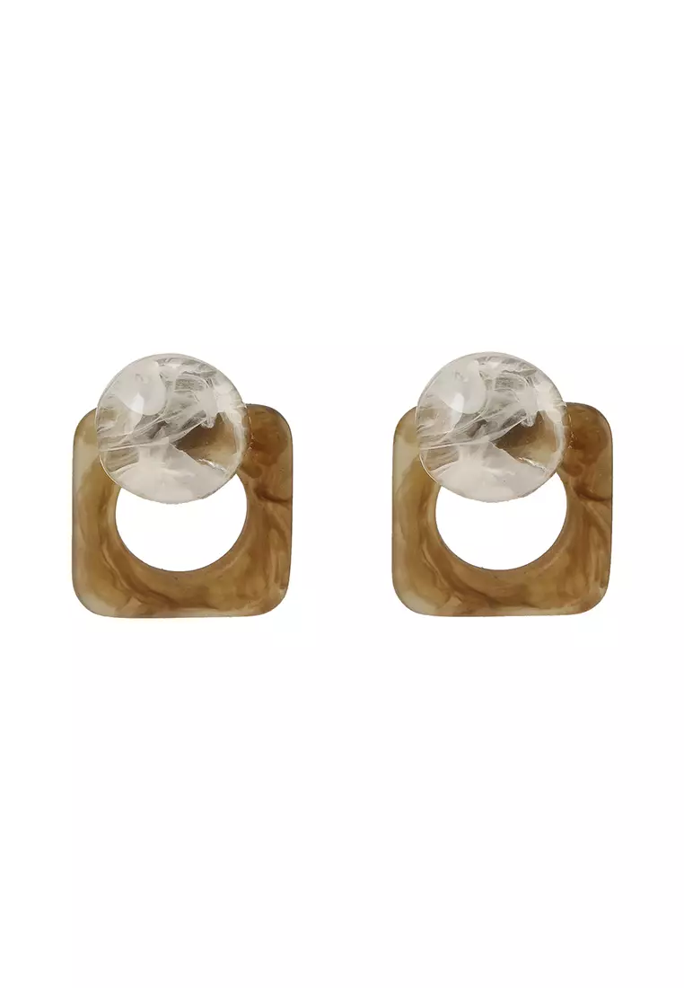 Gold resin clearance earrings
