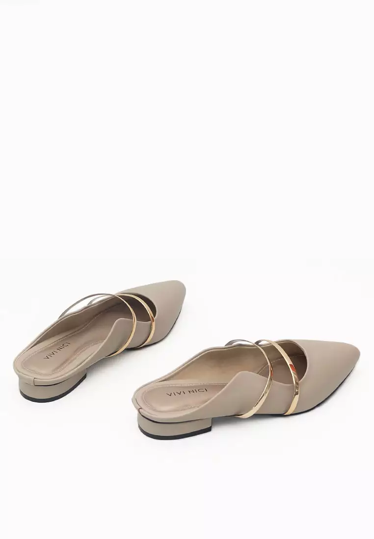 VIVI NICI - Chava Sandal Mules Hak 2 cm Cannoli Cream