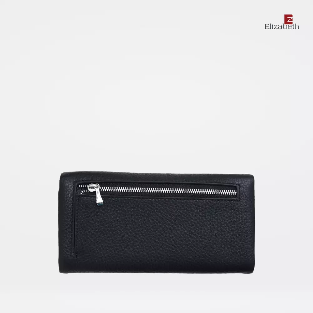 Dompet Wanita Elizabeth Genuine Leather Wallet 0724-0109 Black (ANTI-RFID)