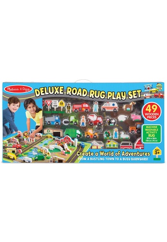 Melissa & Doug Melissa & Doug Deluxe Road Rug Play Set - 49 Wooden Play Pieces, Playmat, Activity Rug DC3BDTH2E5F897GS_1
