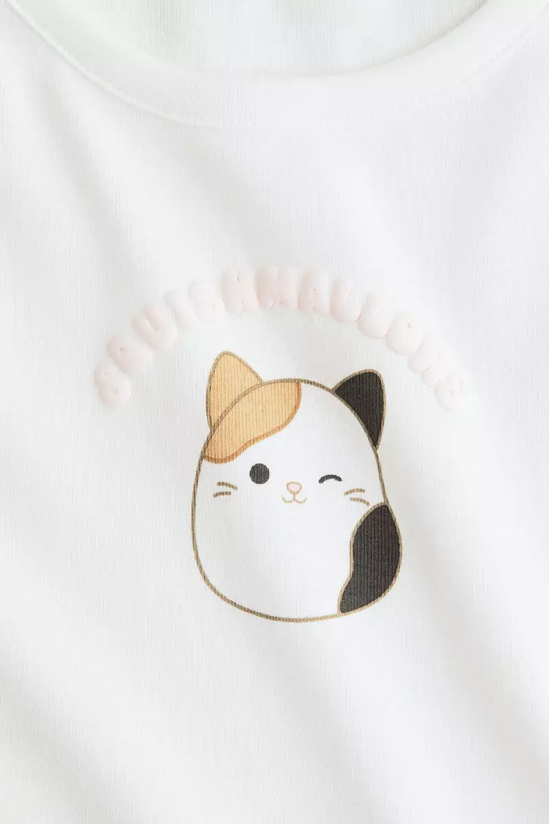 Print-motif cotton top