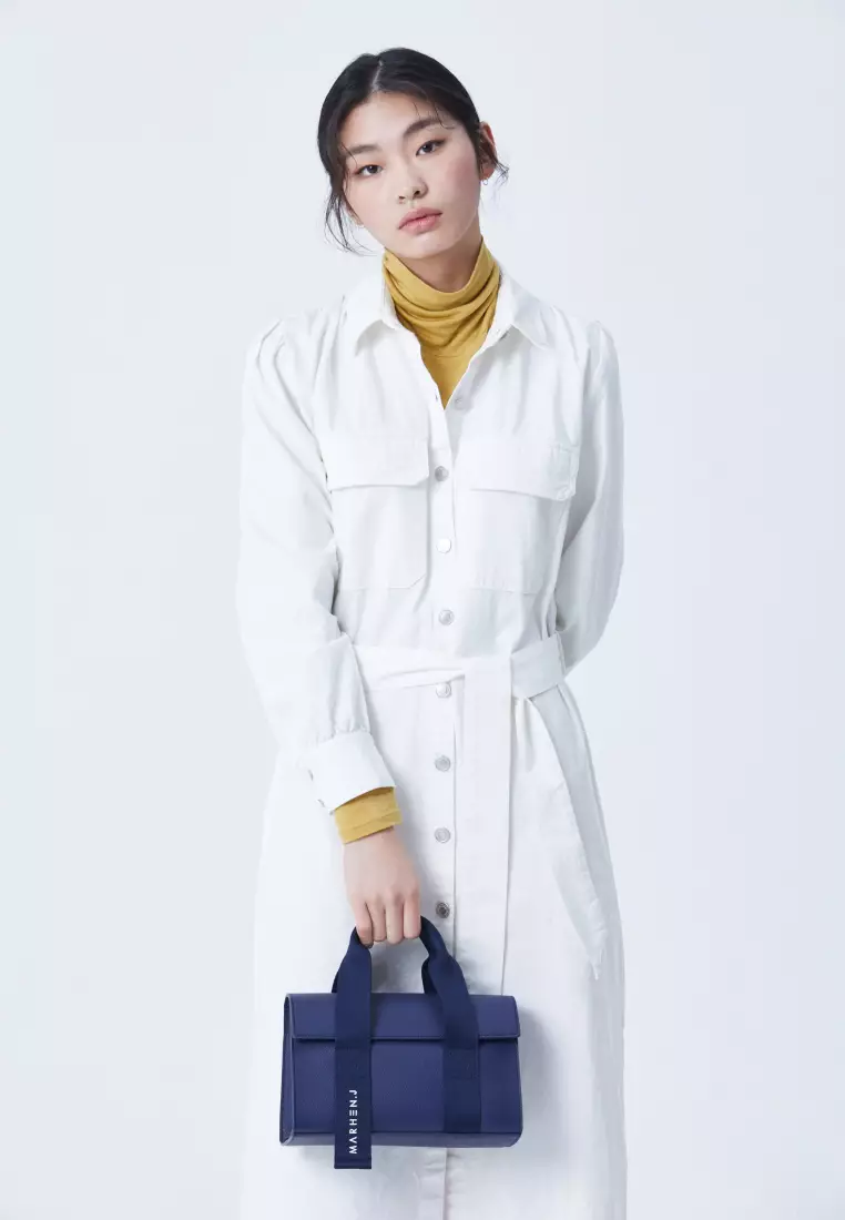 LUDY Vegan Leather Crossbody Bag Navy Blue