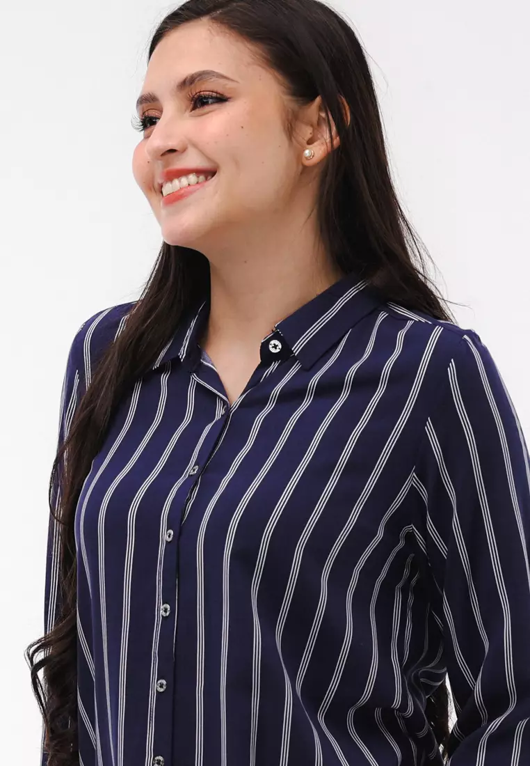 Woven Printed Rayon Long Sleeves Blouse