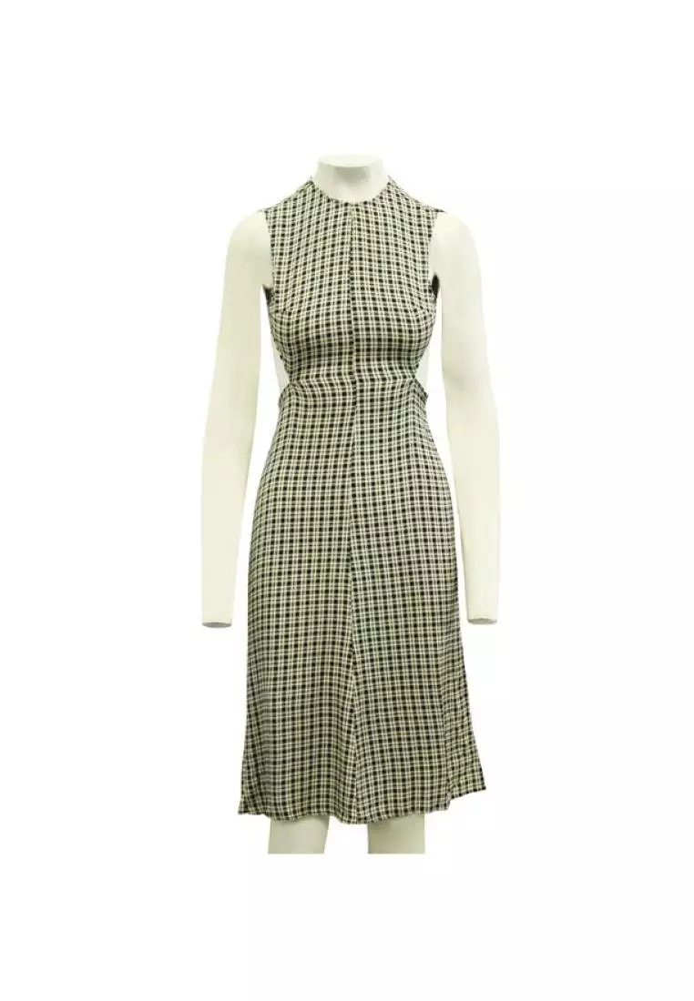 Buy Reformation Pre Loved REFORMATION Checked Open Back Dress 2023