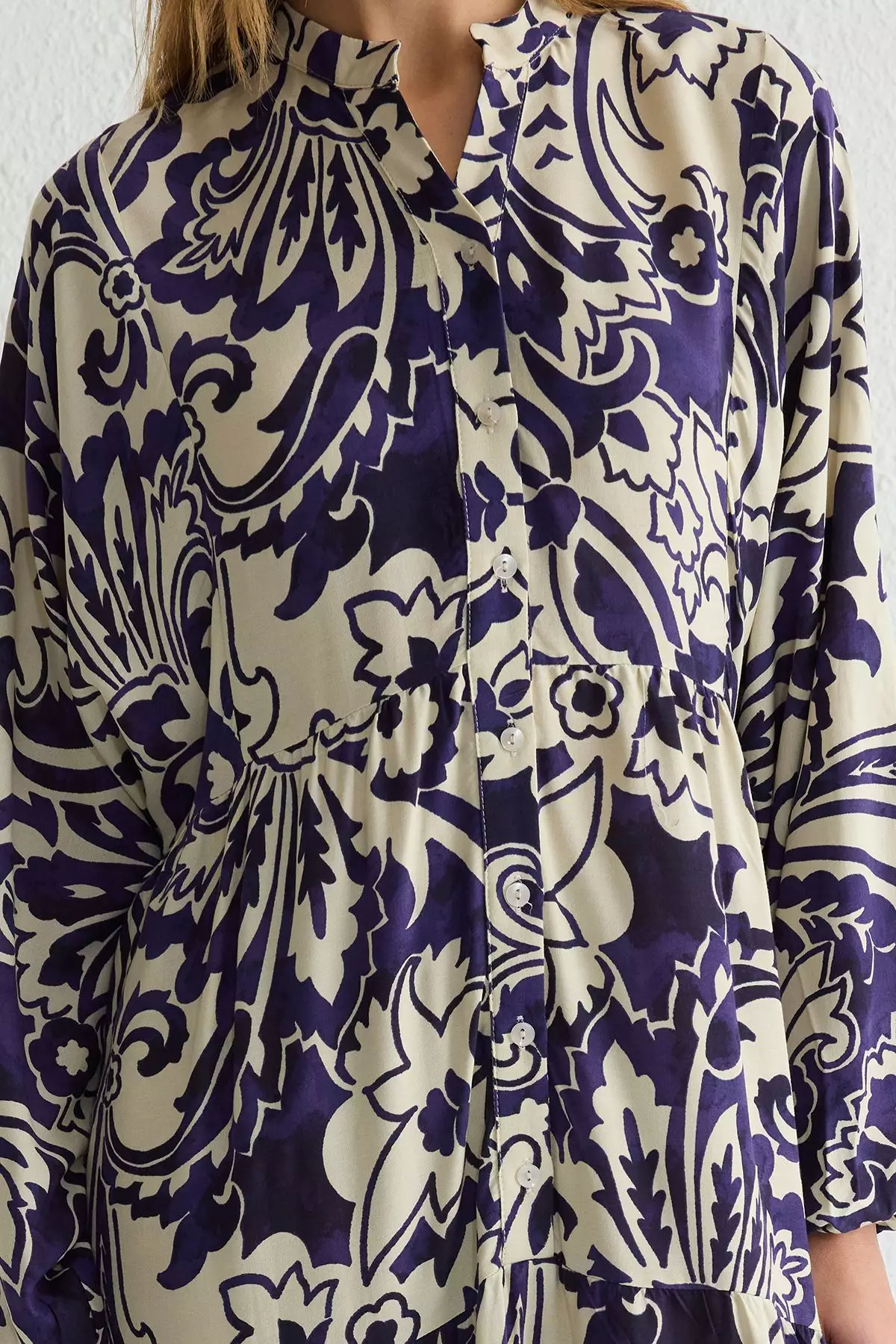 Patterned Viscose Woven Dress