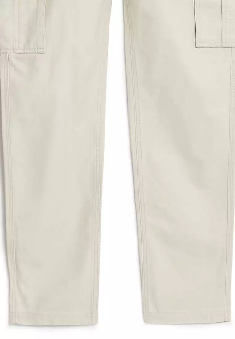 Tapered Fit Pure Cotton Cargo Trousers
