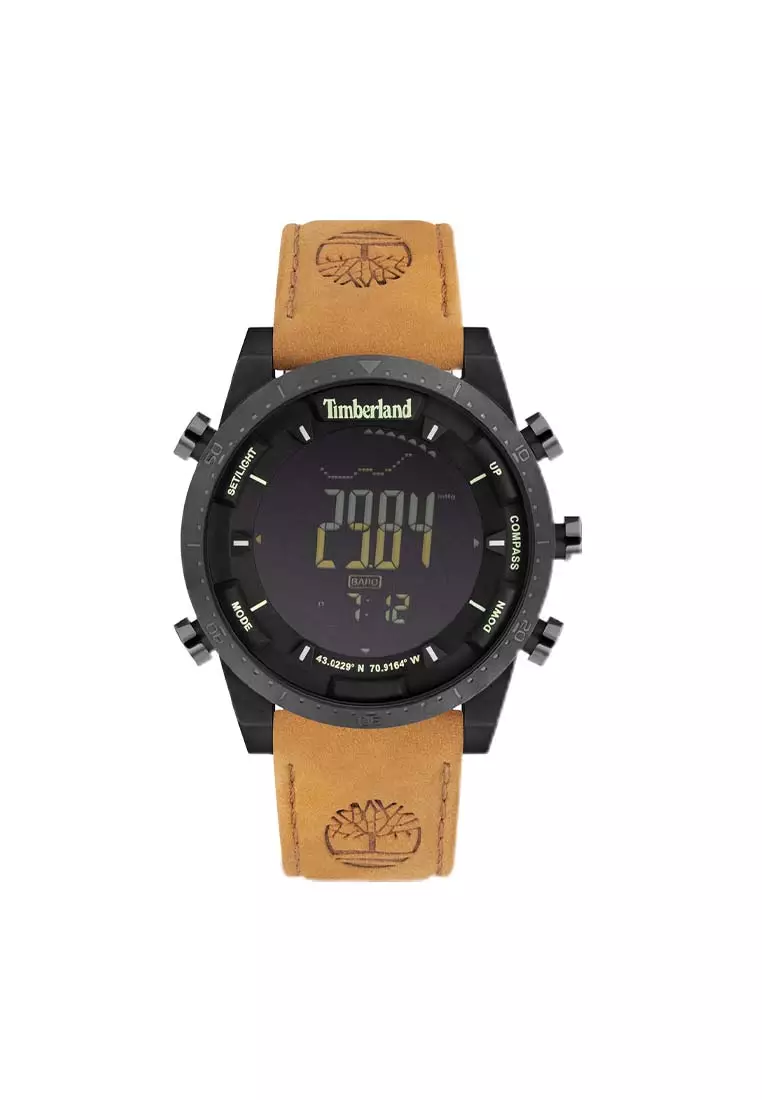 Men's Whately Brown Leather Digital Watch TBL-TDWGD2104703
