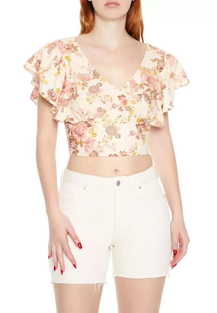 Forever 21 floral crop top online