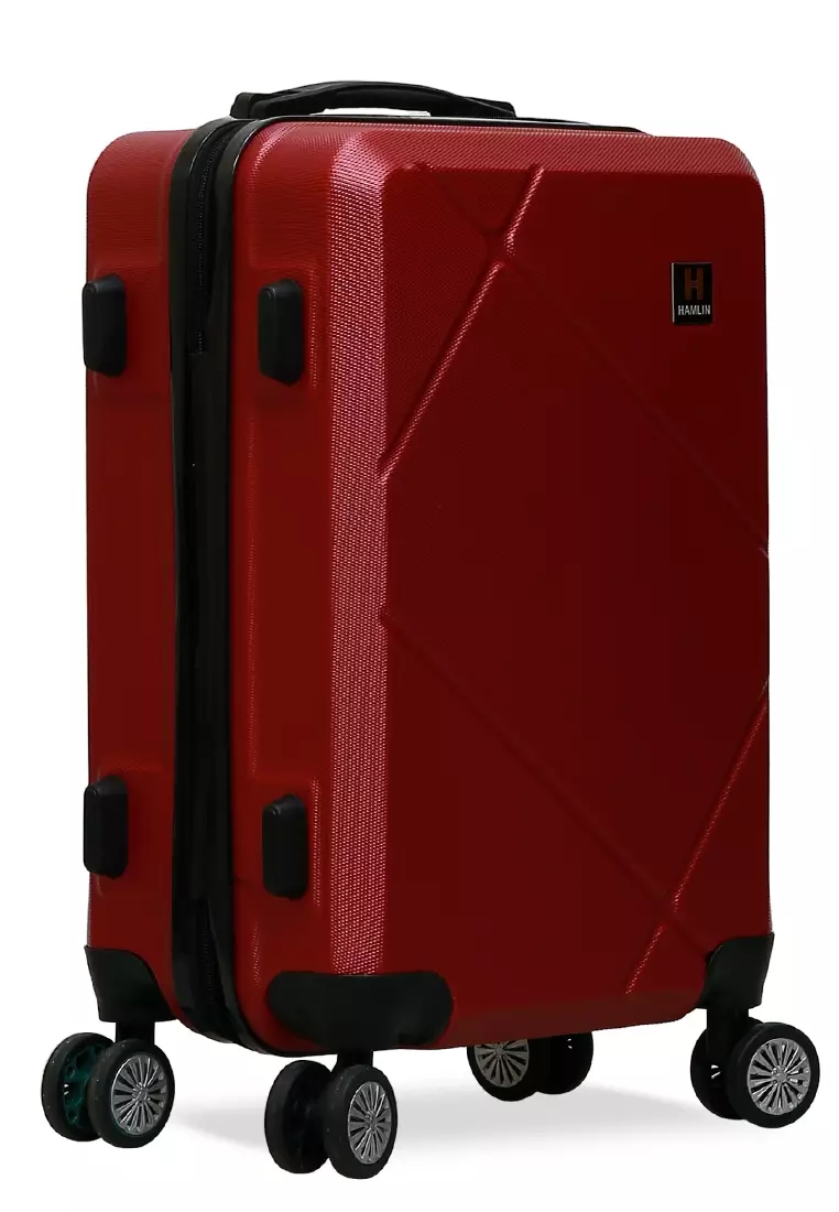 Carlton Tas Koper Unisex Size 20 Inch Suitcase 3 Digit Combination Lock Large Compartment Material Fiber ABS ORIGINAL - Red