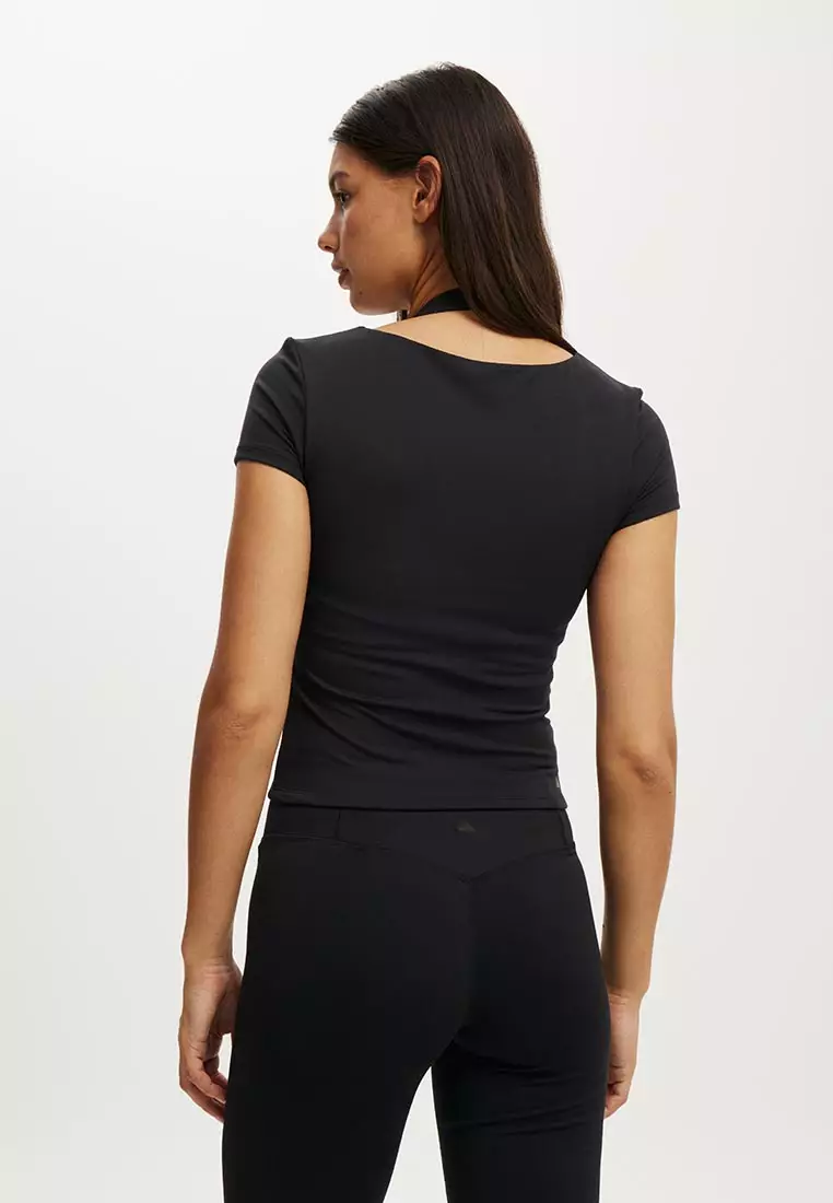 Ultra Soft Square Neck Fitted T-Shirt
