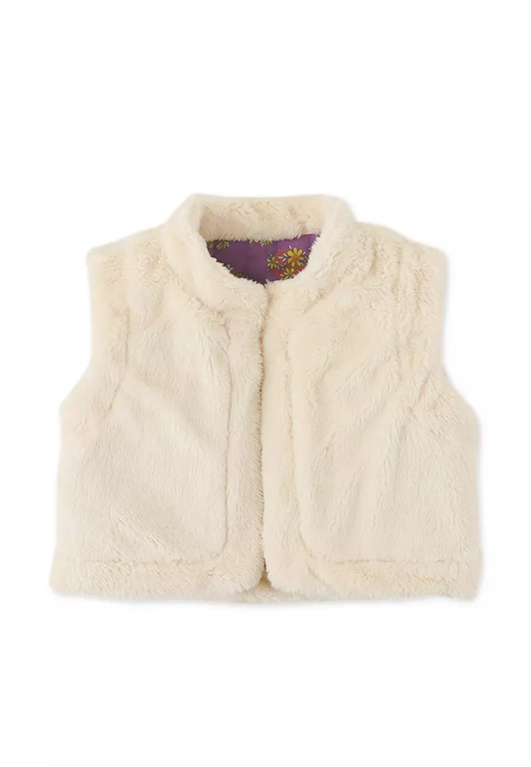Buy Gingersnaps Baby Girls Faux Fur And Printed Combi Reversible