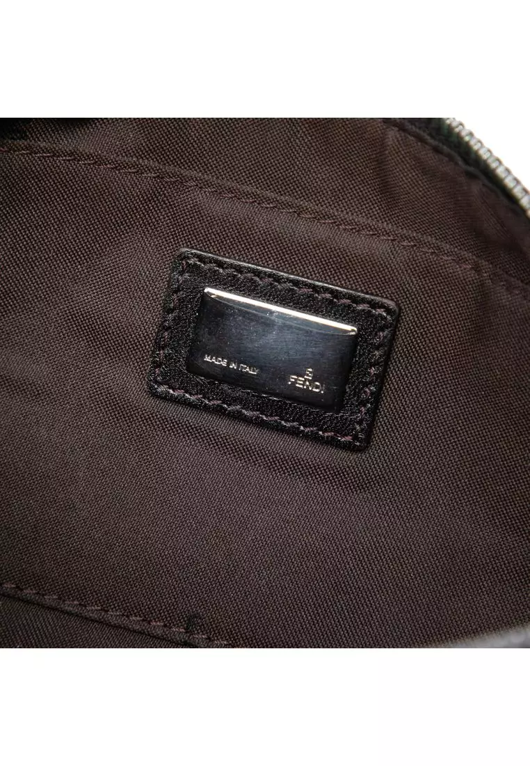 Pre-Loved Fendi Zebra Print Canvas Pochette