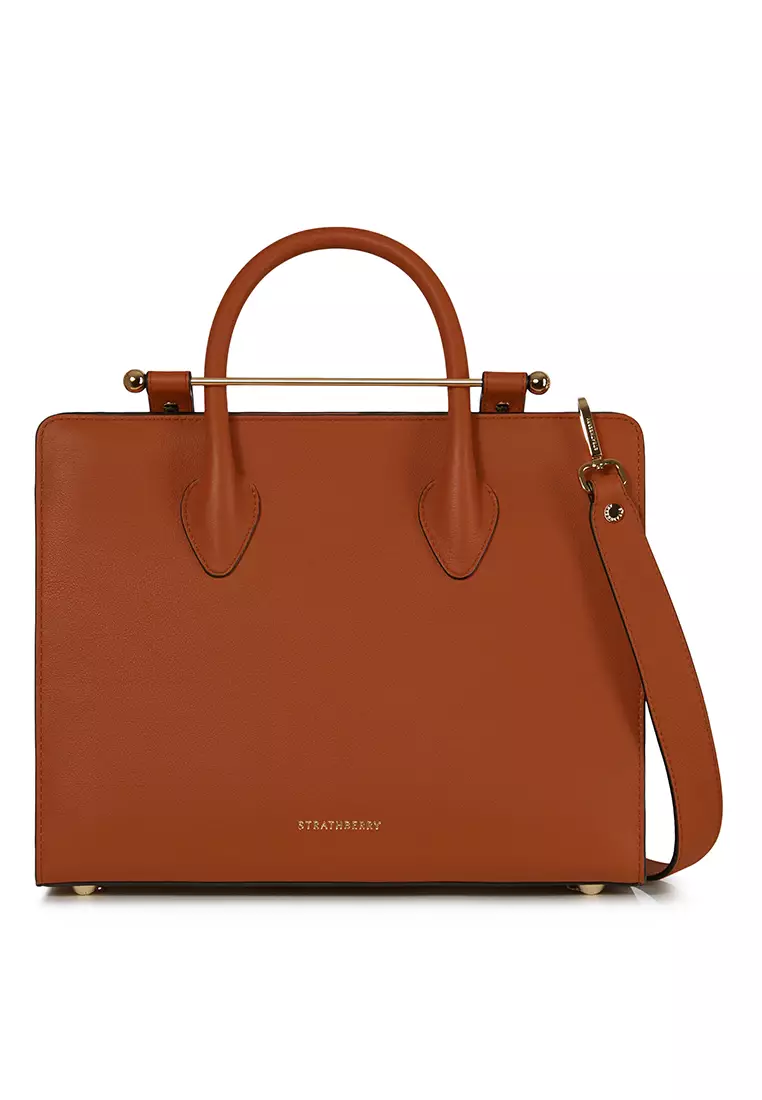 Buy Strathberry STRATHBERRY MIDI TOTE RE LEATHER CHESTNUT 2024
