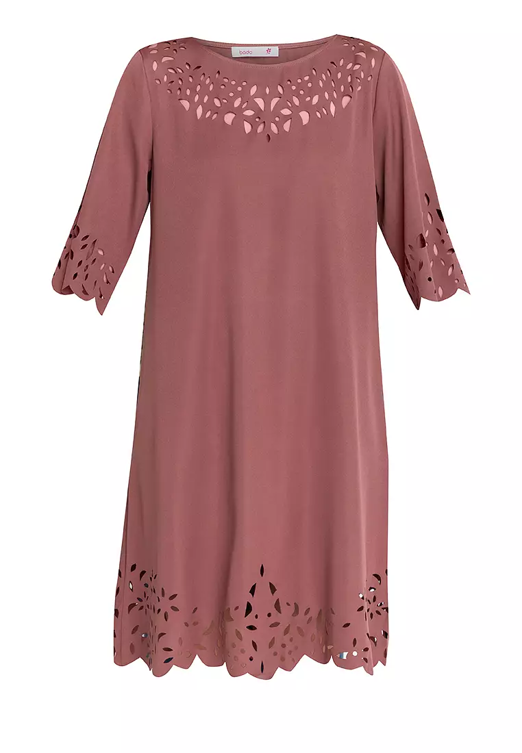 Caryl Laser Cut Hem Dress