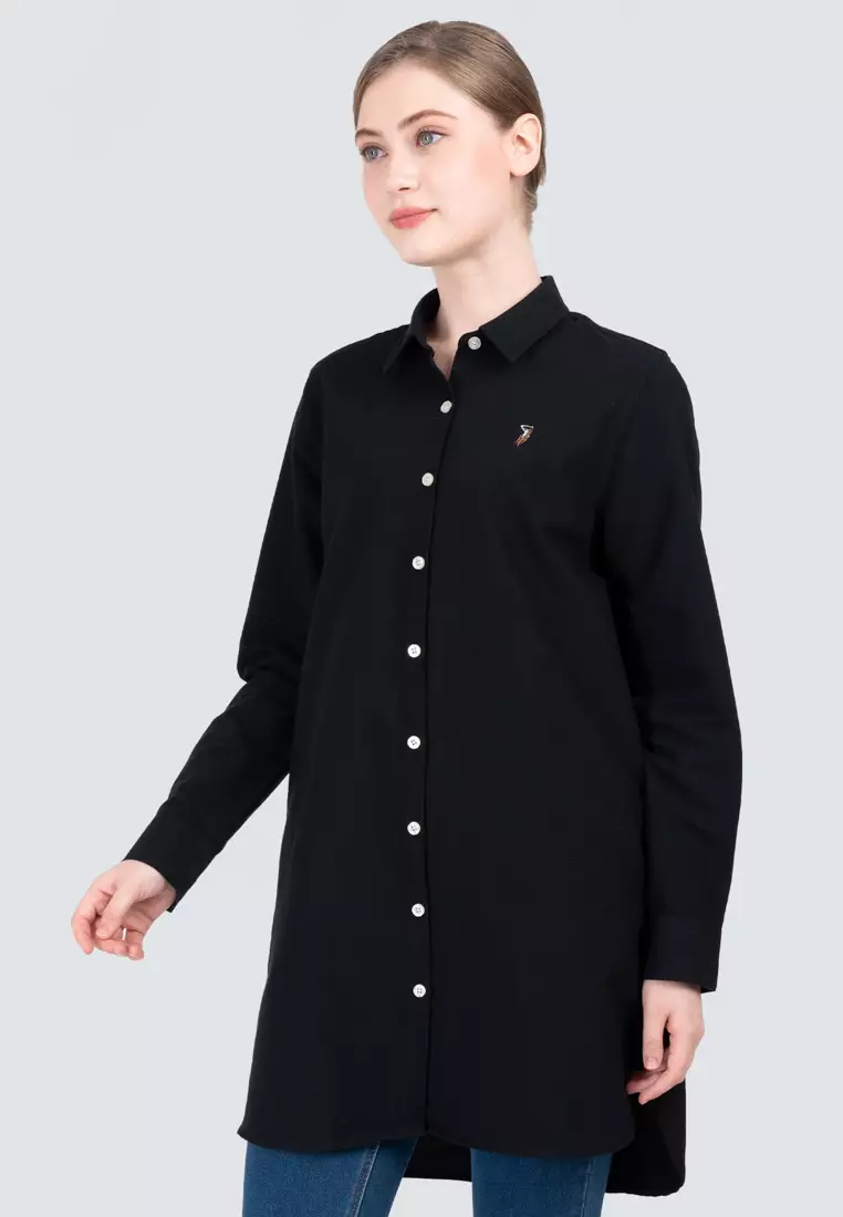 Polo Haus - Women’s Oxford Long Sleeve Shirt Dress WBSDE001