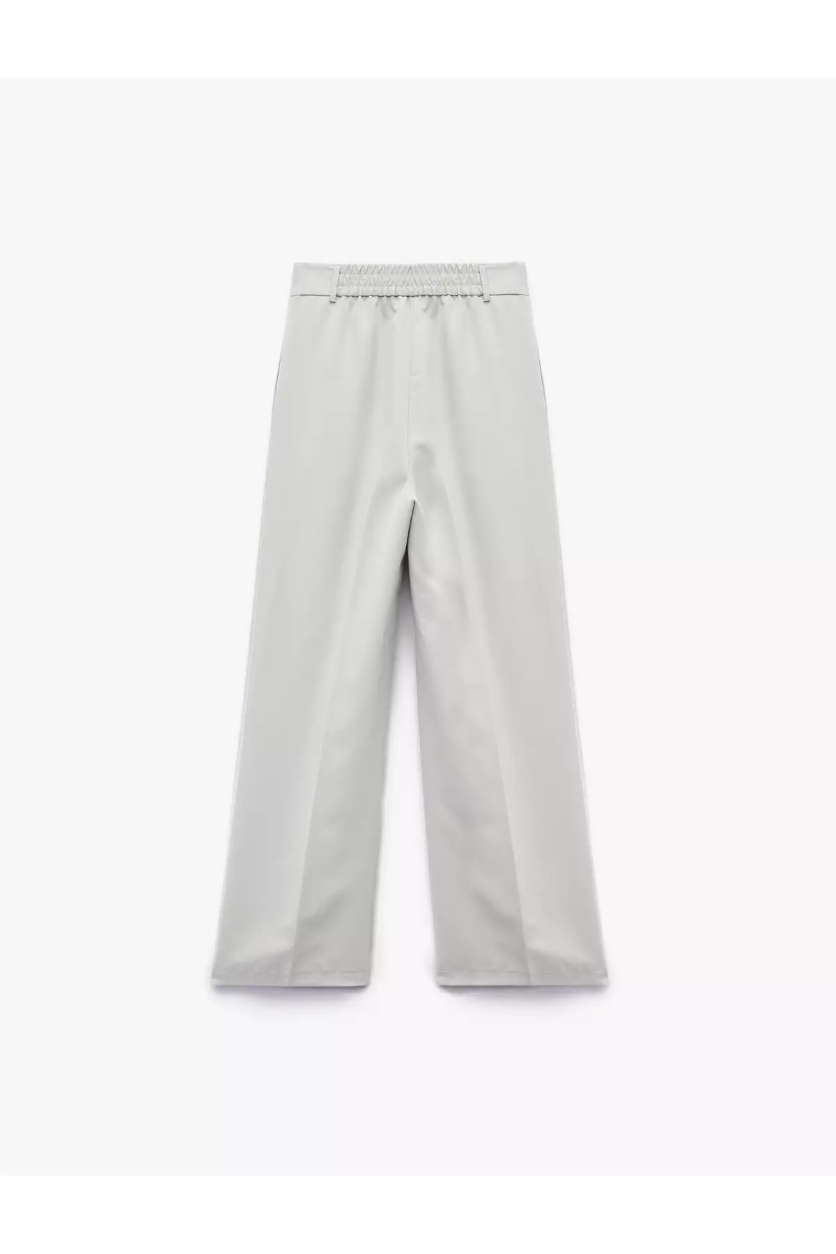 Modal Fabric Blend Pleated Detailed Pocketed High Waist Wide Leg Palazzo Trousers