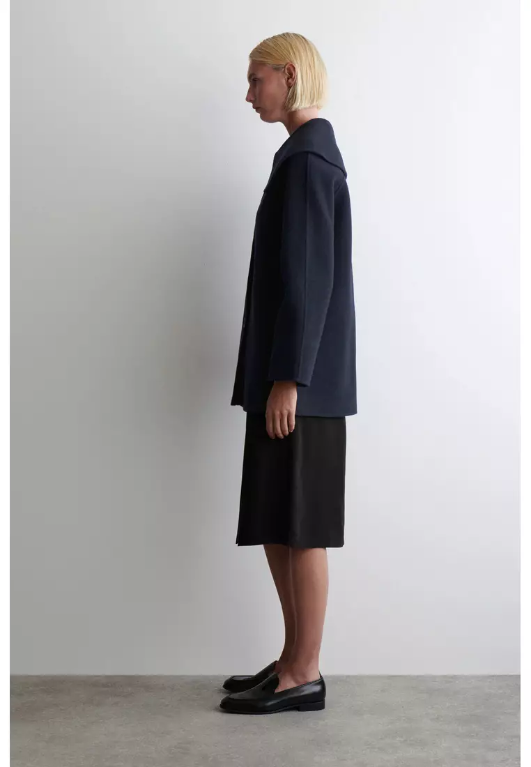 COLLARED DOUBLE-FACED WOOL JACKET