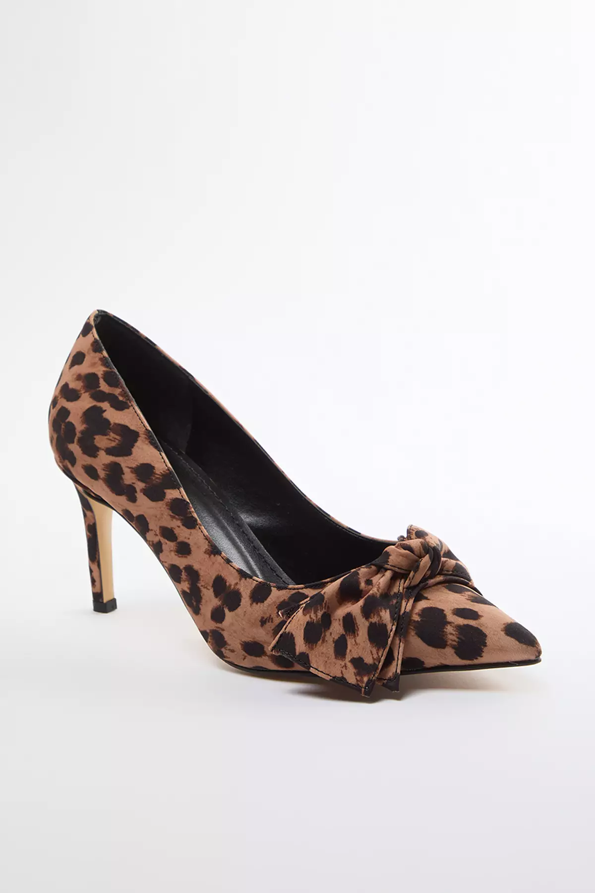 Leopard Patterned Bow Detail Pump Heels