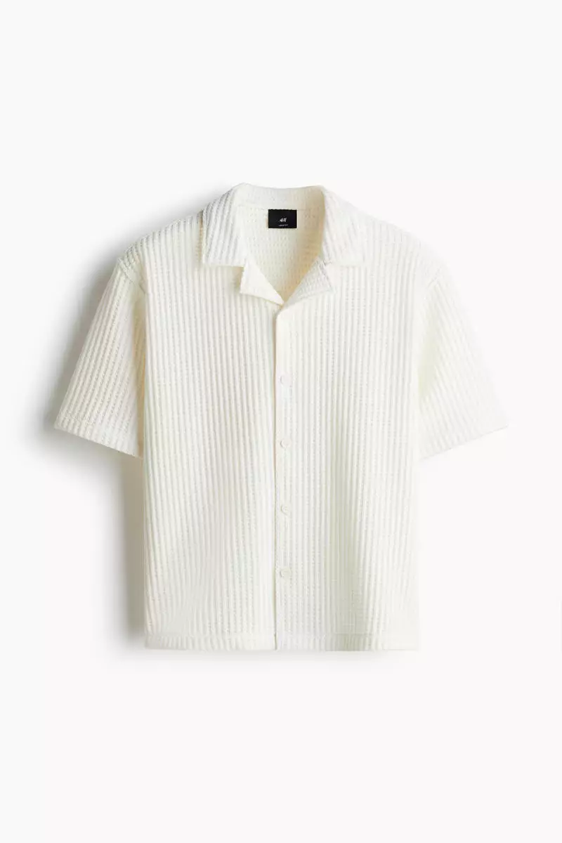 Loose Fit Waffled resort shirt