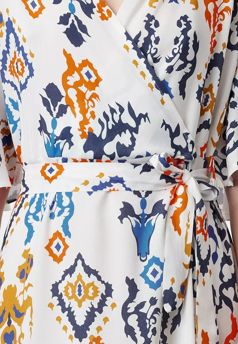 Printed Wrap Dress