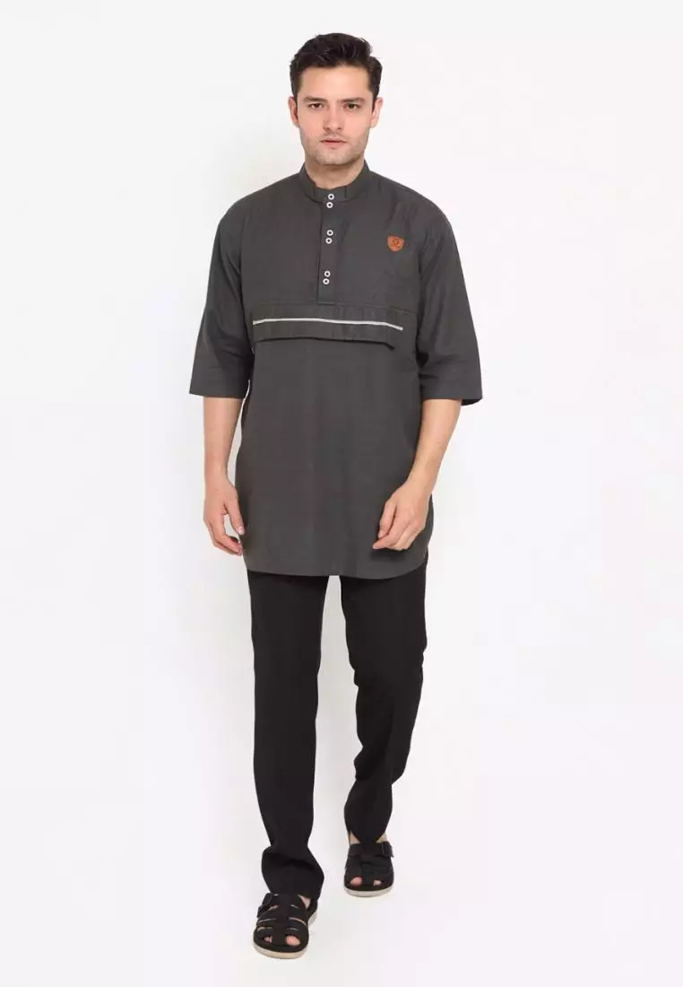 Zayidan Baju Koko Gamis Muslim Pria - Mustafa Abu Tua