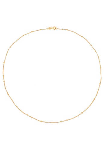 ELLI GERMANY gold Necklace Curb Chain Balls Basic Minimal Trend In 925 Sterling Silver Gold Plated 605E0ACB92F437GS_1
