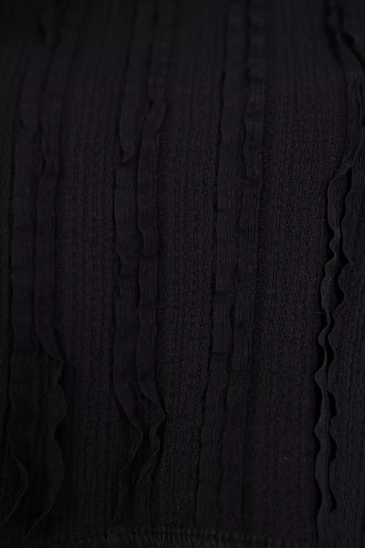 Black Asymmetrical Cut Blouse And Skirt Set With Stitching Detail Alc-X14808