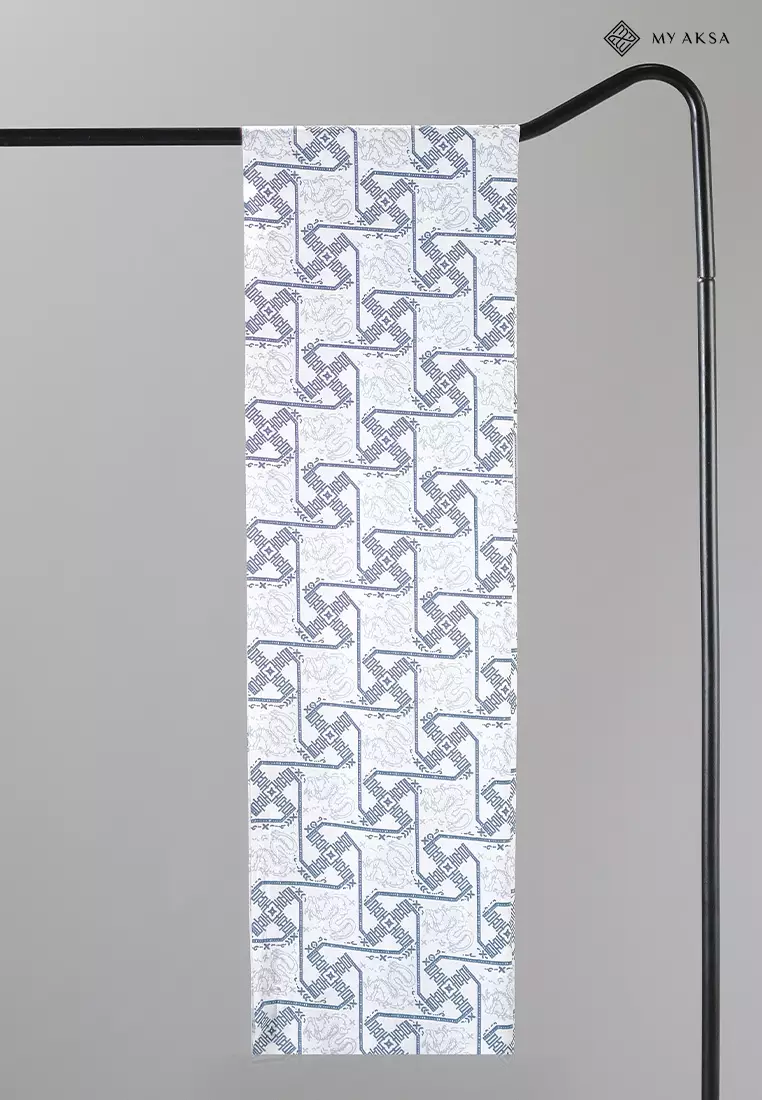 My Aksa Kain Batik Print Naga Cita Putih