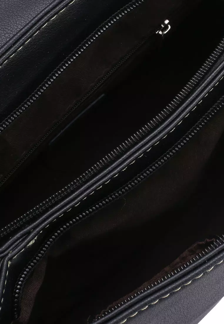 Faux Leather Sling Bag