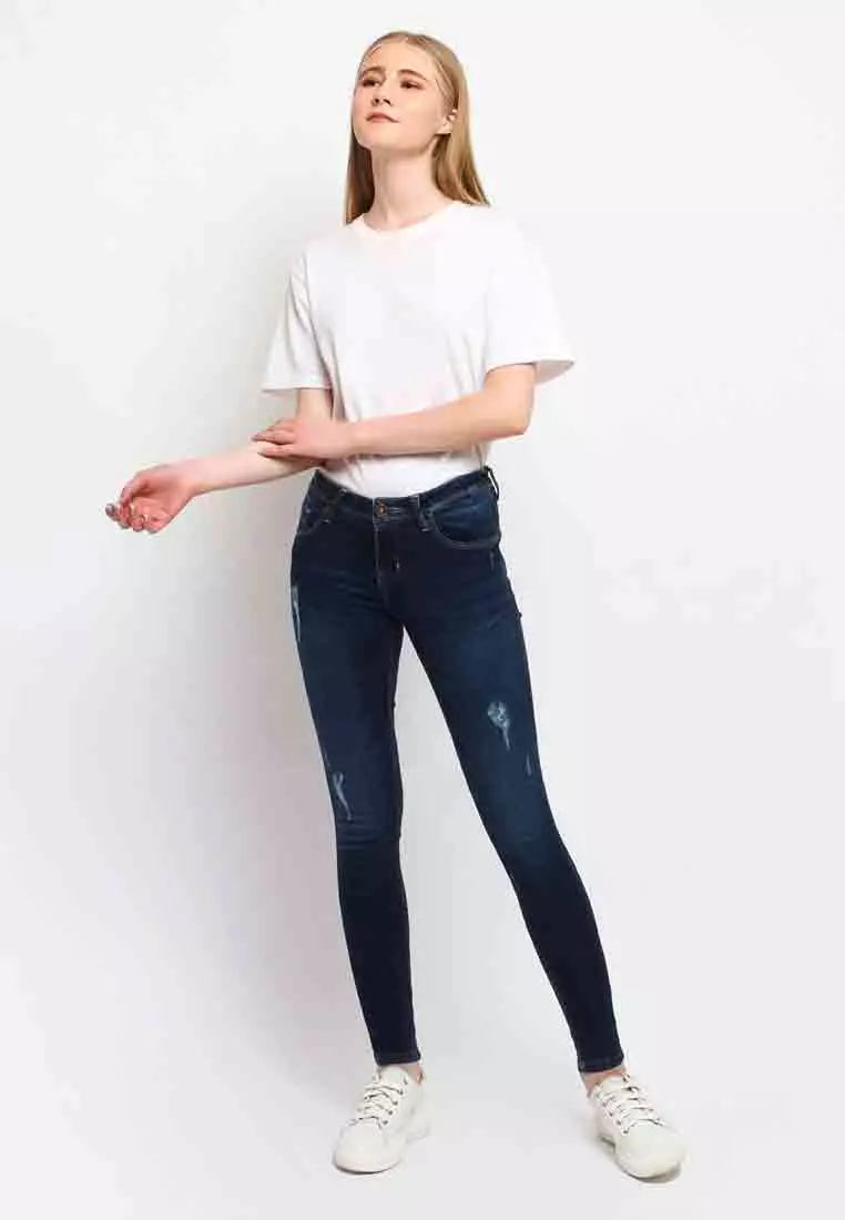 Zipora Blue Jeans Ultra Slim Basic Medium Waist