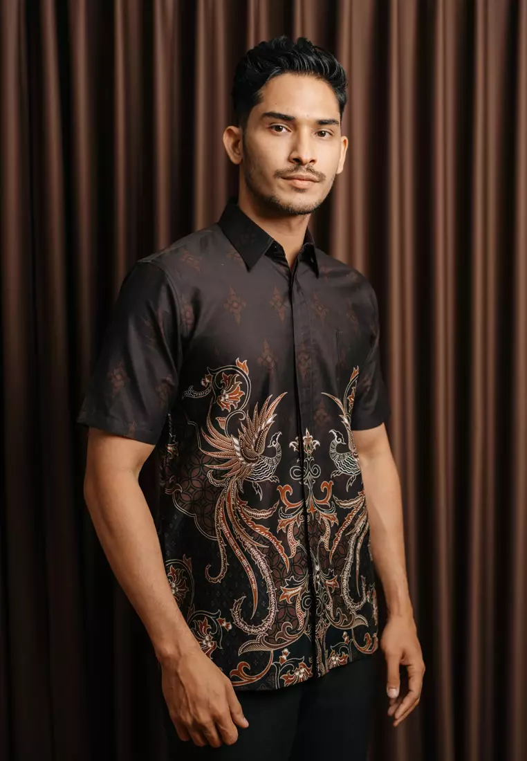 Hadinata Batik Premium Pria Kemeja Pendek Superfine Gaundra Garlina