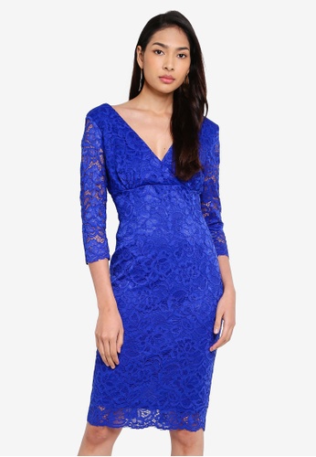 Buy Paper Dolls Reading Cobalt Lace Bodycon Dress Online Zalora