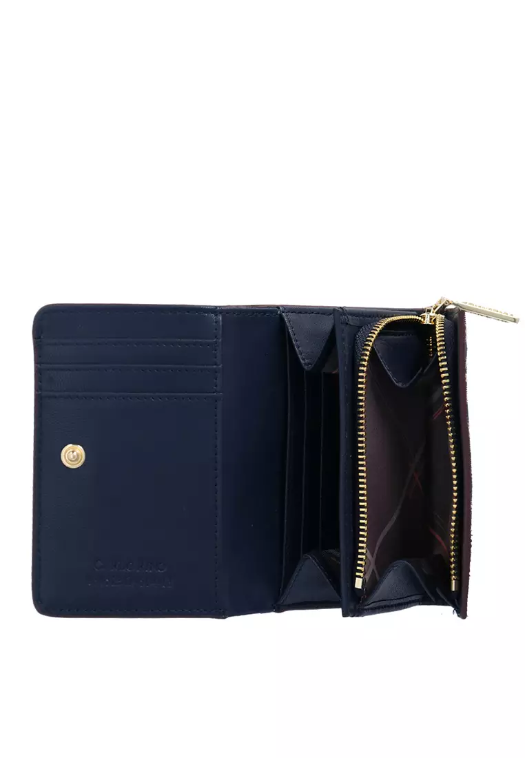 Dark Blue Carlo GEO Jacquard 2-fold Short Wallet