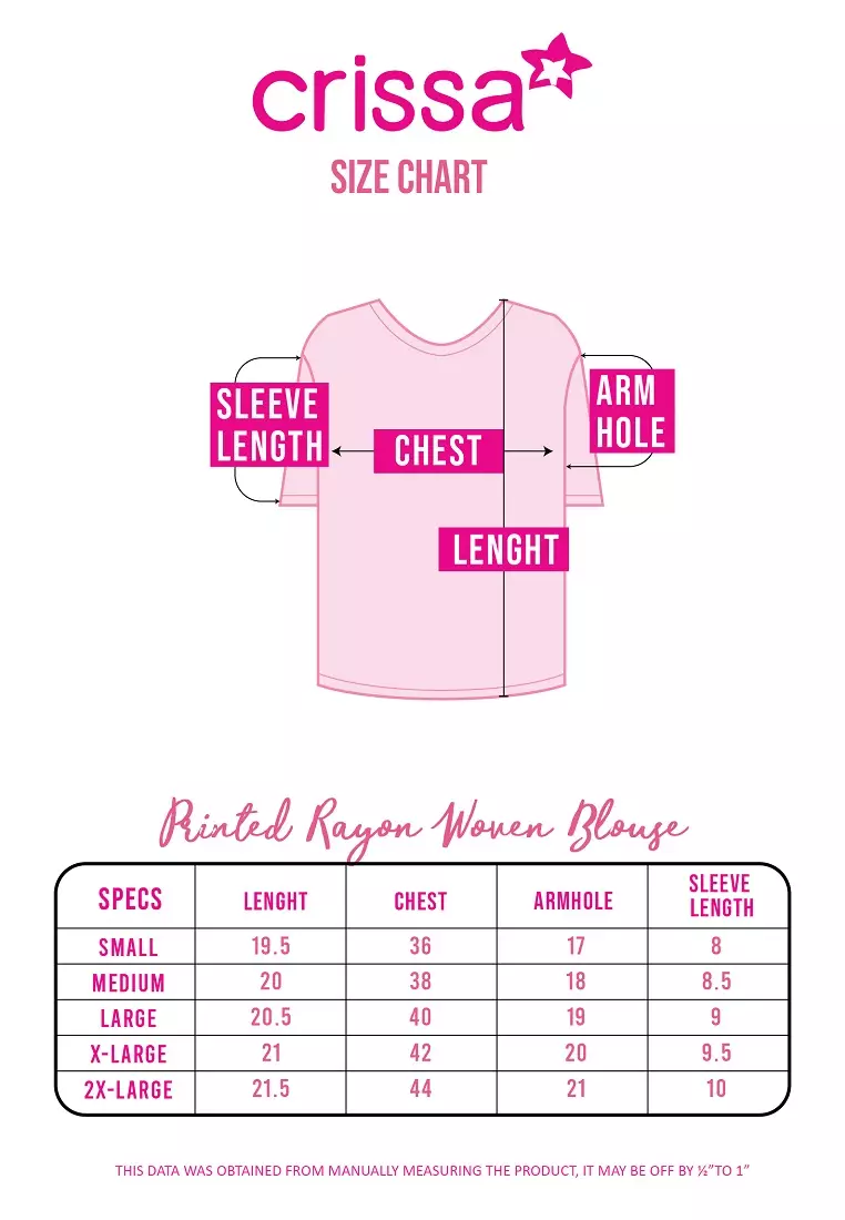 Woven Printed Rayon Short Sleeves Blouse